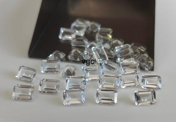 Natural White Topaz 3×5 mm Octagon Faceted Cut – AAA Quality White Topaz Octagon Faceted Cut 3x5mm