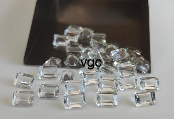 Natural White Topaz 3×5 mm Octagon Faceted Cut – AAA Quality White Topaz Octagon Faceted Cut 3x5mm