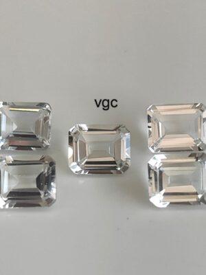 Natural White Topaz 10×12 mm Octagon Faceted Cut – AAA Quality White Topaz Octagon Faceted Cut 10x12mm