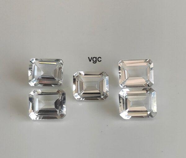 Natural White Topaz 10×12 mm Octagon Faceted Cut – AAA Quality White Topaz Octagon Faceted Cut 10x12mm