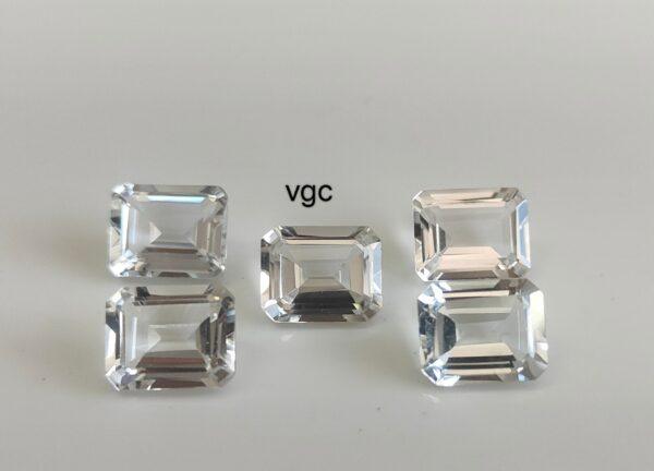 Natural White Topaz 10×12 mm Octagon Faceted Cut – AAA Quality White Topaz Octagon Faceted Cut 10x12mm