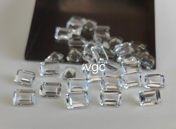 Natural White Topaz 3×5 mm Octagon Faceted Cut – AAA Quality White Topaz Octagon Faceted Cut 3x5mm