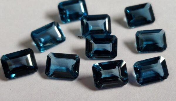 Natural London Blue Topaz 10×12 mm Octagon Faceted Cut – AAA Quality London Blue Topaz Octagon Faceted Cut 10x12mm