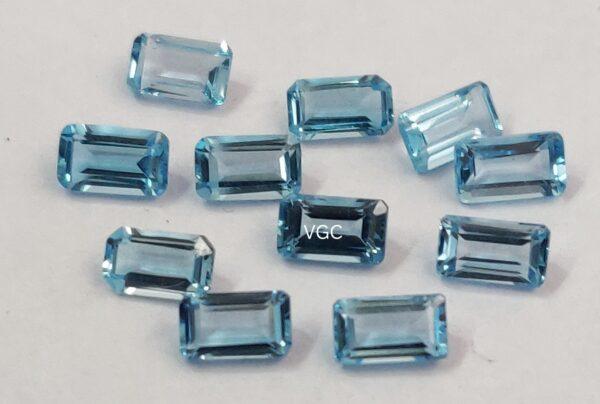 Natural Sky Blue Topaz 3×5 mm Octagon Faceted Cut – AAA Quality Sky Blue Topaz Octagon Faceted Cut 3x5mm