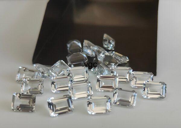 Natural White Topaz 3×5 mm Octagon Faceted Cut – AAA Quality White Topaz Octagon Faceted Cut 3x5mm