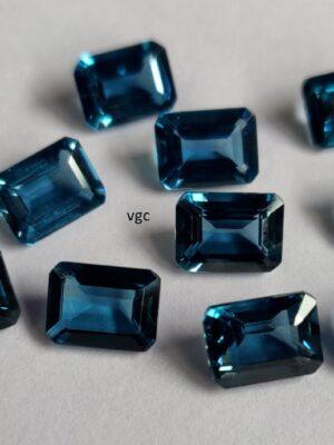 Natural London Blue Topaz 10×12 mm Octagon Faceted Cut – AAA Quality London Blue Topaz Octagon Faceted Cut 10x12mm