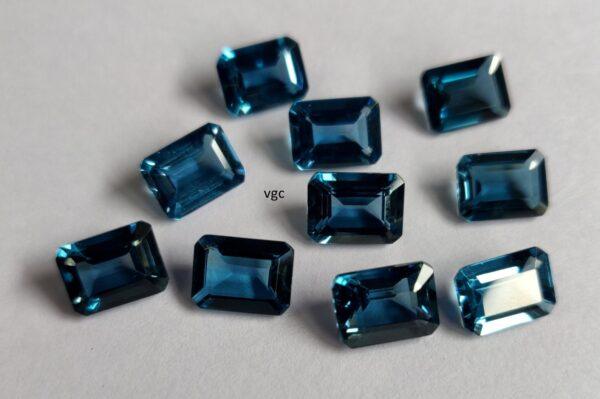 Natural London Blue Topaz 10×12 mm Octagon Faceted Cut – AAA Quality London Blue Topaz Octagon Faceted Cut 10x12mm