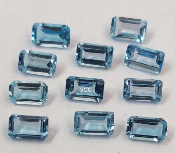Natural Sky Blue Topaz 3×5 mm Octagon Faceted Cut – AAA Quality Sky Blue Topaz Octagon Faceted Cut 3x5mm