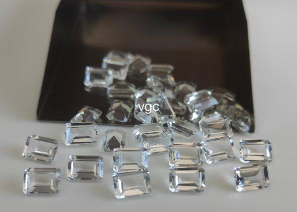 Natural White Topaz 3×5 mm Octagon Faceted Cut – AAA Quality White Topaz Octagon Faceted Cut 3x5mm