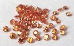 Natural Heated Orange Sapphire 2.75 mm Round Diamond Faceted Cut – AAA Quality Orange Sapphire Round Diamond Cut 2.75mm