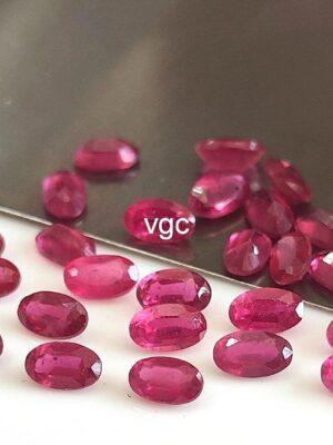 Natural Glass Filled Ruby 4×6 mm Oval Faceted Cut – AAA Quality Ruby Oval Cut 4x6mm