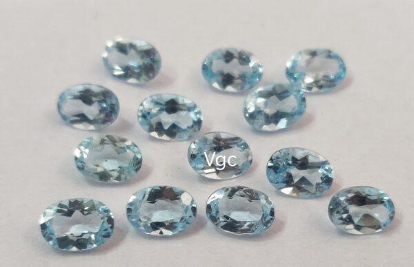 Natural Sky Blue Topaz 3×5 mm Oval Faceted Cut – AAA Quality Sky Blue Topaz Oval Faceted Cut 3x5mm