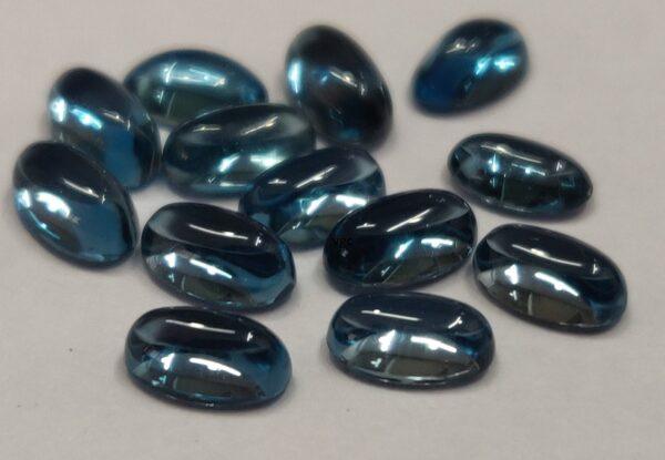 Natural London Blue Topaz 3×5 mm Oval Cabochon – AAA Quality London Blue Topaz Oval Cabochon 3x5mm