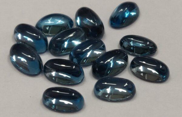 Natural London Blue Topaz 3×5 mm Oval Cabochon – AAA Quality London Blue Topaz Oval Cabochon 3x5mm