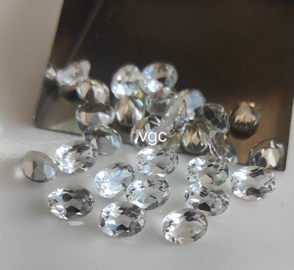 Natural White Topaz 3×5 mm Oval Faceted Cut – AAA Quality White Topaz Oval Faceted Cut 3x5mm