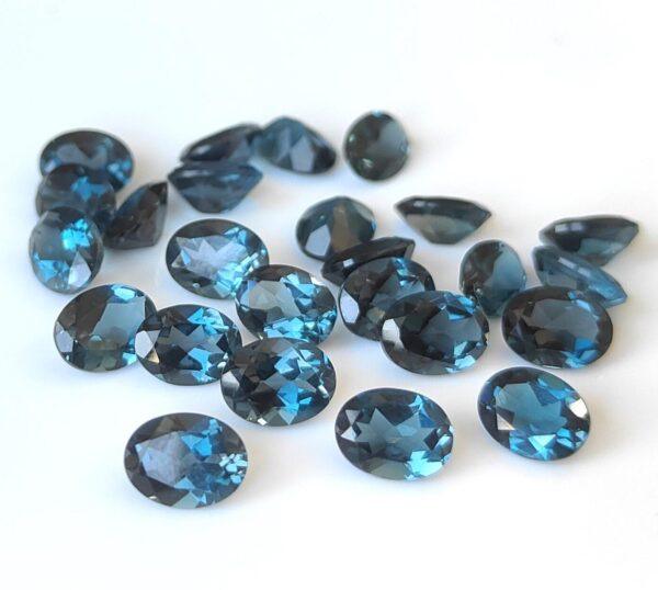 Natural London Blue Topaz 12×14 mm Oval Faceted Cut – AAA Quality London Blue Topaz Oval Faceted Cut 12x14mm