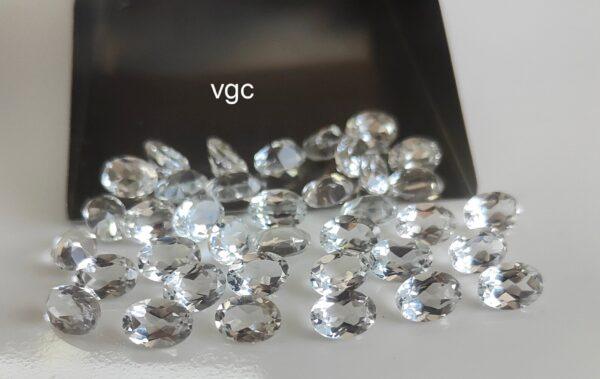 Natural White Topaz 3×5 mm Oval Faceted Cut – AAA Quality White Topaz Oval Faceted Cut 3x5mm