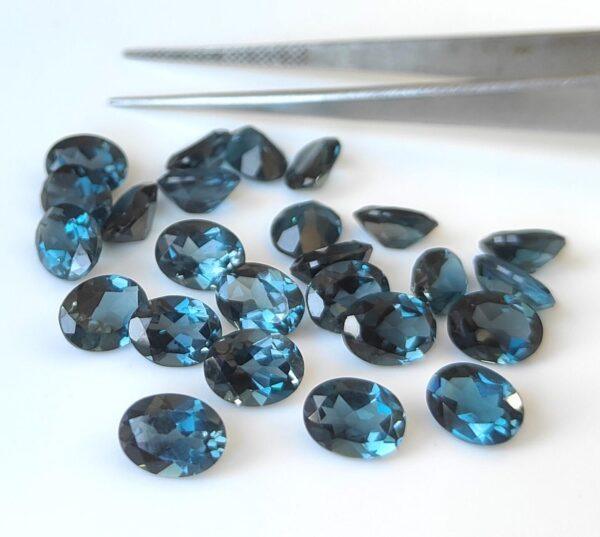 Natural London Blue Topaz 12×14 mm Oval Faceted Cut – AAA Quality London Blue Topaz Oval Faceted Cut 12x14mm