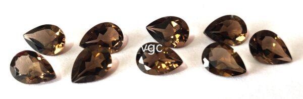 Natural Smoky Quartz 3×5 mm Pear Cut Faceted – AAA Quality Smoky Quartz Pear 3x5mm