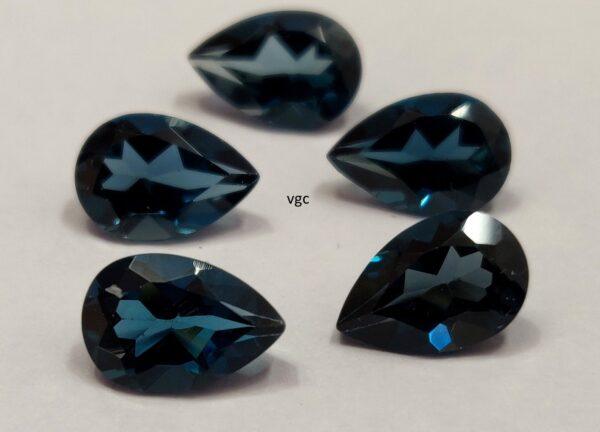 Natural London Blue Topaz 3×5 mm Pear Faceted Cut – AAA Quality London Blue Topaz Pear Faceted Cut 3x5mm