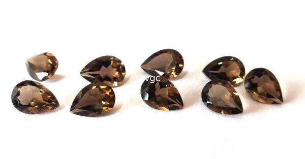 Natural Smoky Quartz 3×5 mm Pear Cut Faceted – AAA Quality Smoky Quartz Pear 3x5mm