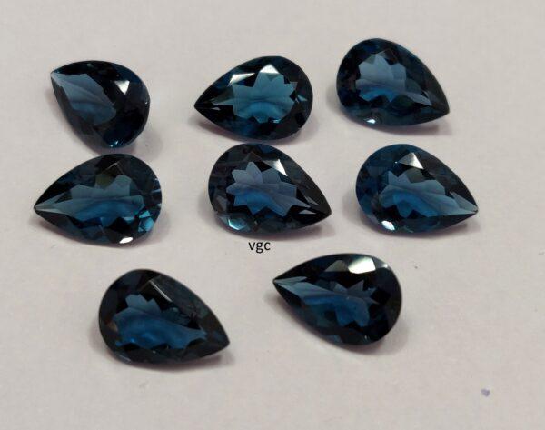 Natural London Blue Topaz 3×5 mm Pear Faceted Cut – AAA Quality London Blue Topaz Pear Faceted Cut 3x5mm