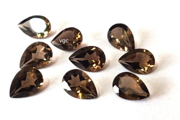Natural Smoky Quartz 3×5 mm Pear Cut Faceted – AAA Quality Smoky Quartz Pear 3x5mm