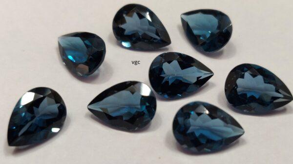 Natural London Blue Topaz 3×5 mm Pear Faceted Cut – AAA Quality London Blue Topaz Pear Faceted Cut 3x5mm