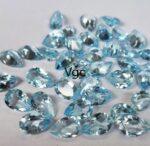 Natural Sky Blue Topaz 3×5 mm Pear Faceted Cut – AAA Quality Sky Blue Topaz Pear Faceted Cut 3x5mm