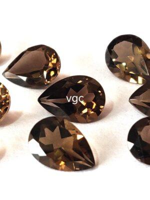 Natural Smoky Quartz 5×7 mm Pear Cut Faceted – AAA Quality Smoky Quartz Pear 5x7mm