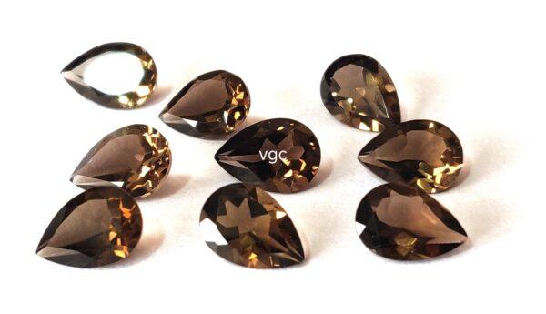 Natural Smoky Quartz 3×5 mm Pear Cut Faceted – AAA Quality Smoky Quartz Pear 3x5mm