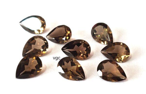 Natural Smoky Quartz 3×5 mm Pear Cut Faceted – AAA Quality Smoky Quartz Pear 3x5mm