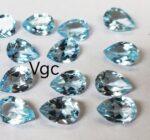 Natural Sky Blue Topaz 3×5 mm Pear Faceted Cut – AAA Quality Sky Blue Topaz Pear Faceted Cut 3x5mm