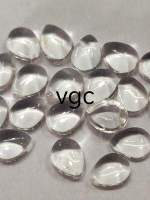 Natural White Topaz 3×5 mm Pear Cabochon – AAA Quality White Topaz Pear Cabochon 3x5mm