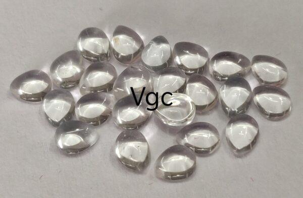 Natural White Topaz 4×6 mm Pear Cabochon – AAA Quality White Topaz Pear Cabochon 4x6mm