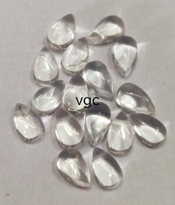 Natural White Topaz 4×6 mm Pear Cabochon – AAA Quality White Topaz Pear Cabochon 4x6mm