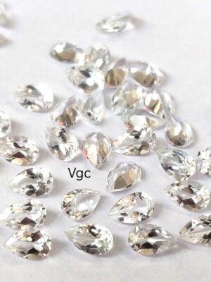 Natural White Topaz 3×5 mm Pear Faceted Cut – AAA Quality White Topaz Pear Faceted Cut 3x5mm