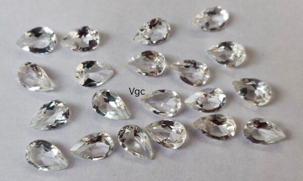 Natural White Topaz 4×6 mm Pear Faceted Cut – AAA Quality White Topaz Pear Faceted Cut 4x6mm