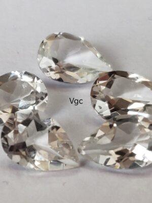 Natural White Topaz 5×8 mm Pear Faceted Cut – AAA Quality White Topaz Pear Faceted Cut 5x8mm