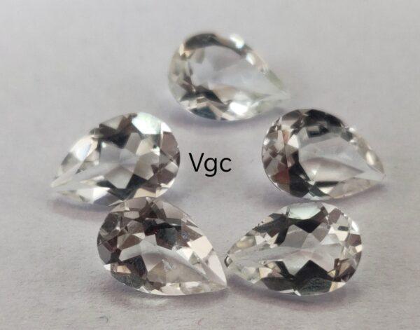 Natural White Topaz 5×8 mm Pear Faceted Cut – AAA Quality White Topaz Pear Faceted Cut 5x8mm