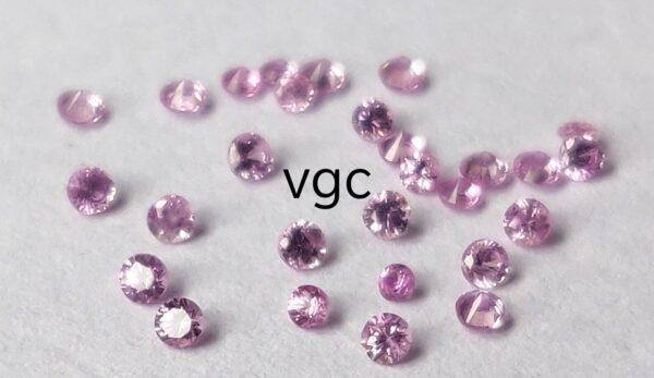 Natural Pink Sapphire 1 mm Round Diamond Faceted Cut – AAA Quality Pink Sapphire Round Diamond Cut 1mm