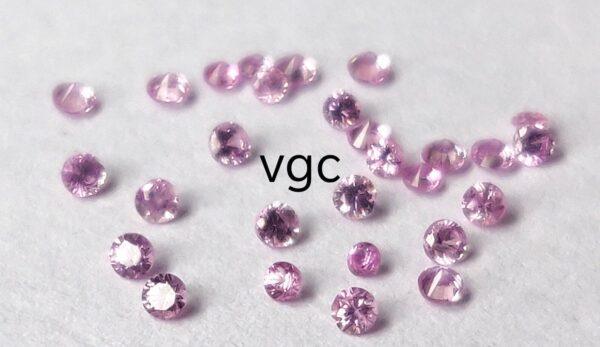 Natural Pink Sapphire 1 mm Round Diamond Faceted Cut – AAA Quality Pink Sapphire Round Diamond Cut 1mm