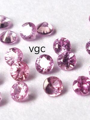 Natural Pink Sapphire 2.75 mm Round Diamond Faceted Cut – AAA Quality Pink Sapphire Round Diamond Cut 2.75mm