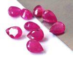 Natural Glass Filled Ruby 4×6 mm Pear Faceted Cut – AAA Quality Ruby Pear Cut 4x6mm