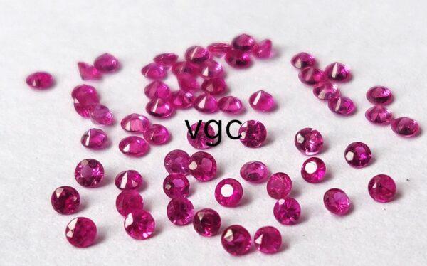 Natural Ruby 1 mm Round Diamond Faceted Cut – AAA Quality Ruby Round Diamond Cut 1mm