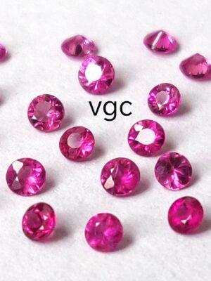 Natural Ruby 2 mm Round Diamond Faceted Cut – AAA Quality Ruby Round Diamond Cut 2mm