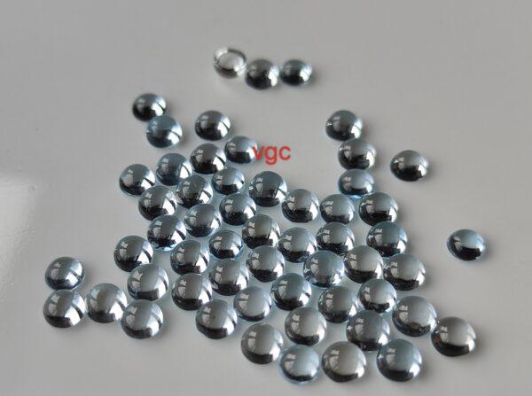 Natural Sky Blue Topaz 10 mm Round Cabochon – AAA Quality Sky Blue Topaz Round Cabochon 10mm
