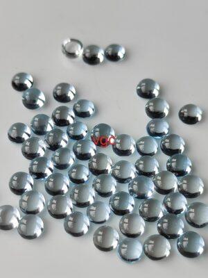 Natural Sky Blue Topaz 10 mm Round Cabochon – AAA Quality Sky Blue Topaz Round Cabochon 10mm