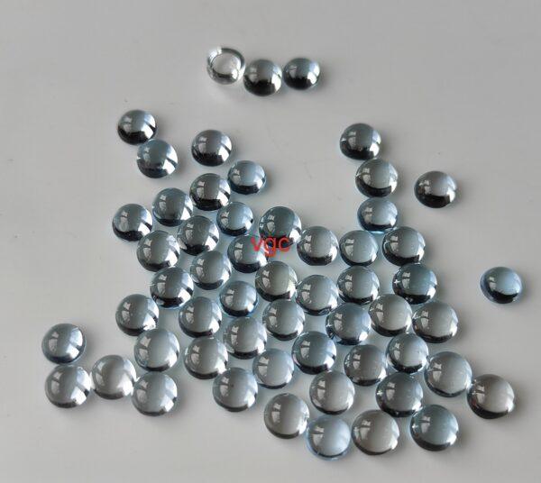 Natural Sky Blue Topaz 10 mm Round Cabochon – AAA Quality Sky Blue Topaz Round Cabochon 10mm