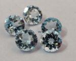 Natural Sky Blue Topaz 11 mm Round Faceted Cut – AAA Quality Sky Blue Topaz Round Faceted Cut 11mm